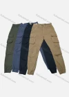 Wholesale Men's Casual Plain Multiple Pockets Cargo Pants W9061# - Liuhuamall