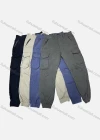 Wholesale Men's Casual Plain Multiple Pockets Cargo Pants W9091# - Liuhuamall