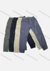 Wholesale Men's Casual Plain Multiple Pockets Drawstring Elastic Waist Cargo Pants W9103# - Liuhuamall