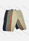 Wholesale Men's Casual Plain Multiple Pockets Drawstring Elastic Waist Cargo Pants W9106# - Liuhuamall
