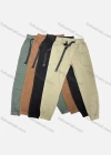 Wholesale Men's Casual Plain Patch Pocket Drawstring Elastic Waist Cargo Pants W9305# - Liuhuamall