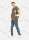 Wholesale Men's Losse Fit Embroidered Letter Print Baseball Jacket - Liuhuamall