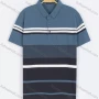 Wholesale Men's Casual Short Sleeve Button Front Multicolor Striped Polo Shirts preview