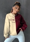 Wholesale Women's Casual Crew Neck Long Sleeve Colorblock Letter Sweatshirt - Liuhuamall