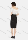 Wholesale Women's Causal Plain Zipper Button Decor Bodycon Skirt - Liuhuamall