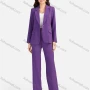 Wholesale Women's Formal Lapel Plain Flap Pockets Single Breasted Blazer & Suit Pants 2-Piece Suit Sets 4042-4# preview