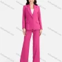 Wholesale Women's Formal Lapel Plain Flap Pockets Single Breasted Blazer & Suit Pants 2-Piece Suit Sets 4042-7# preview
