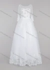 Wholesale Women's Glamorous Bateau Neck Rhinestone Embroidery Corset Bodice Classic Tulle Wedding Dress - Liuhuamall