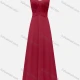 Wholesale Women's Glamorous Plain V Neck Backless Splicing Appliques Lace Pearl Decor Bridesmaid Dress K073# Red Clothing Wholesale Market Liuhua
