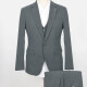 Men's Business Plain One Button Flap Pockets Blazer & Vest & Suit Pants 3-Piece Suit Sets SD220333S# D008# Clothing Wholesale Market -LIUHUA