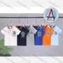 Wholesale Boys Embroidery Letter Graphic Striped Trim Casual Polo Shirt 8816# preview