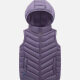 Kids Casual Hooded Zipper Pockets Thermal Puffer Jacket Vest Purple Clothing Wholesale Market -LIUHUA