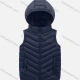 Wholesale Kids Casual Hooded Zipper Pockets Thermal Puffer Jacket Vest Blue Clothing Wholesale Market Liuhua