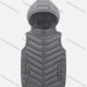 Wholesale Kids Casual Hooded Zipper Pockets Thermal Puffer Jacket Vest Gray Clothing Wholesale Market Liuhua