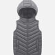 Kids Casual Hooded Zipper Pockets Thermal Puffer Jacket Vest Gray Clothing Wholesale Market -LIUHUA