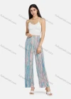 Wholesale Women's Pleated Digital Print Wide Leg Casual Trouser 2210# - Liuhuamall