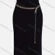 Wholesale Metal Waist Chain QDLF2318# Deep Champagne Clothing Wholesale Market Liuhua
