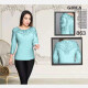 Women's Plus Size Elegant Sheer Embroidery Plain 3/4 Sleeve Blouse FA863# 9# Clothing Wholesale Market -LIUHUA
