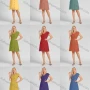 Wholesale Women's V Neck Asymmetrical Button Front Short Dress preview