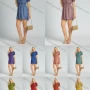 Wholesale Women's High Waist Crew Neck Short Sleeve Mini Dress preview