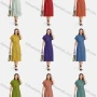 Wholesale Women's Casual Flap Pockets Button Front Plain Midi Shirt Dress preview