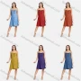 Wholesale Women's Casual Lace Up Ruched Spaghetti Strap Cami Sundress preview