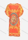 Wholesale Women's African Butterfly Sleeve Boat Neck Baroque & Floral Print Plus Size Midi Dress With Belt - Liuhuamall