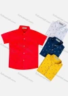 Wholesale Boy's Casual Allover Print Short Sleeve Shirt - Liuhuamall
