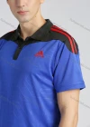Wholesale Men's Sporty Colorblock Slim Fit Short Sleeve Striped Trim Workout Polo Shirt - Liuhuamall