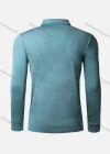 Wholesale Men's Plain Slim Fit Long Sleeve Patch Pocket Polo Shirt X002F# - Liuhuamall