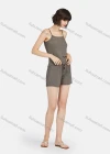 Wholesale Women's Soft Plain Spaghetti Strap Cami Top & Drawstring Shorts 2 Piece Lounge Pajamas Set A10# - Liuhuamall