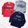 Wholesale Boy's Casual Striped Letter Print Round Neck Long Sleeve Sweater preview