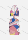 Wholesale Women's Casual Colorblock Halter U Neck Cut Out Ring Decor Short Tank Dress - Liuhuamall