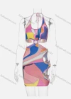 Wholesale Women's Casual Colorblock Halter U Neck Cut Out Ring Decor Short Tank Dress - Liuhuamall