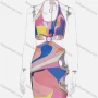 Wholesale Women's Casual Colorblock Halter U Neck Cut Out Ring Decor Short Tank Dress preview