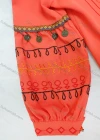Wholesale Girl's Cute Round Neck Peasant Sleeve Embroidery Top - Liuhuamall