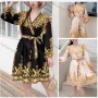 Wholesale Women's Casual V Neck FloralPrint High Waist Long Sleeve Short Wrap Dress preview