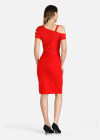 Wholesale Women's Causal Plain Cold Shoulder Crop Top & Lace Up Skirt Sets - Liuhuamall