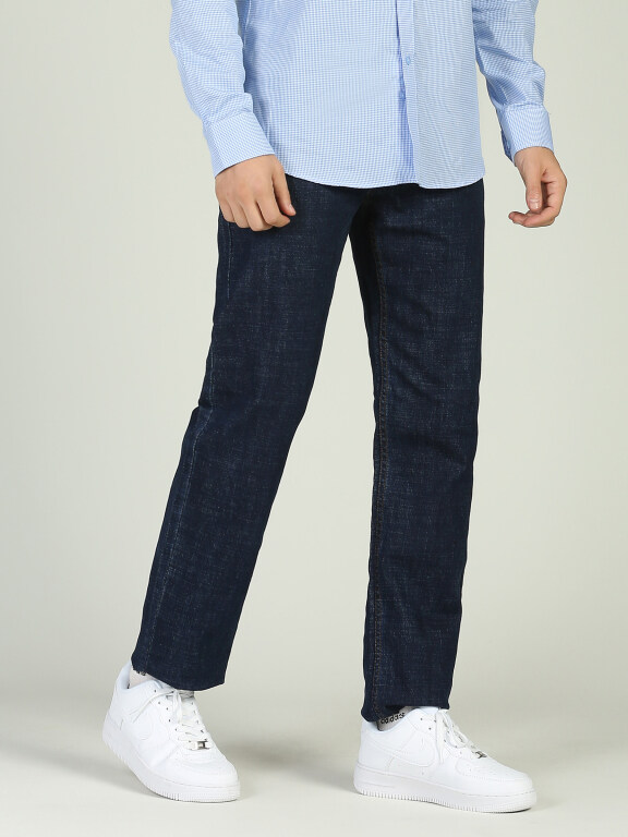 Men's Casual Straight Leg Plain Jeans, Clothing Wholesale Market -LIUHUA, Jeans