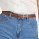 Wholesale Leather Metal Buckle Belt Coffee Clothing Wholesale Market Liuhua