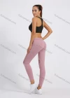 Wholesale Women's Sporty High Waist Mesh Patchwork Elastic Workout Leggings - Liuhuamall