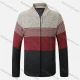 Wholesale Men's Casual Long Sleeve Zipper Colorblock Chunky Knit Jackets Red Clothing Wholesale Market Liuhua
