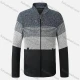 Wholesale Men's Casual Long Sleeve Zipper Colorblock Chunky Knit Jackets Gray Blue Clothing Wholesale Market Liuhua