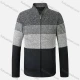 Wholesale Men's Casual Long Sleeve Zipper Colorblock Chunky Knit Jackets Dark Gray Clothing Wholesale Market Liuhua