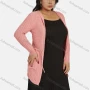 Wholesale Women's Casual Hooded Long Sleeve Lace Up Mid Length Waffle Knit Cardigan F904# preview