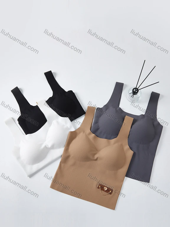 Wholesale Women's Basics Plain Breathable Ribbed With Chain Decor Camisole 606#