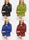 Wholesale Women's Peter Pan Collar Shirt Sleeve Button Semi-Sheer Plain Blouse - Liuhuamall