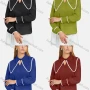 Wholesale Women's Peter Pan Collar Shirt Sleeve Button Semi-Sheer Plain Blouse preview
