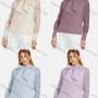 Wholesale Women's Casual Bow Tie Neck Shirt Sleeve Pin Dot Buttons Blouse 700-16# preview