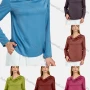 Wholesale Women's Casual Cowl Neck Long Sleeve Plain Blouse preview